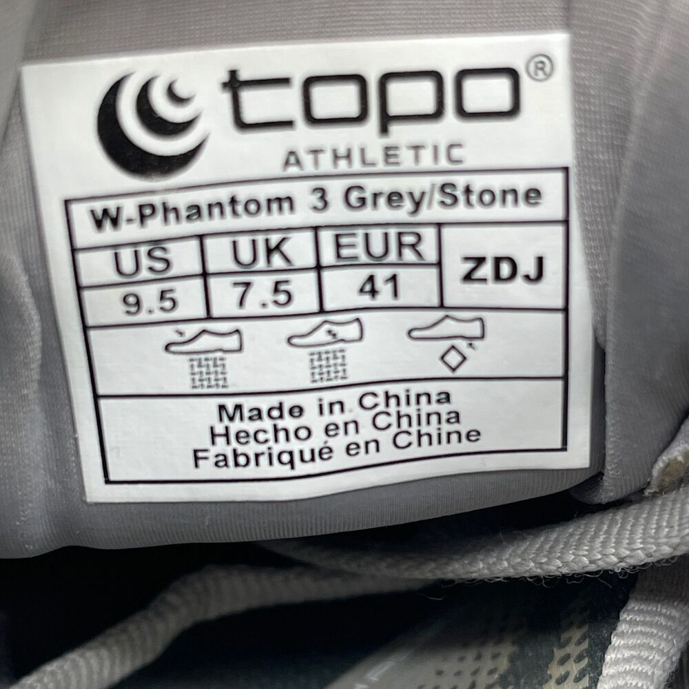 Topo Athletic Phantom 3 Shoes Wome Size 9.5 Gray Road Running Comfort Walking - Picture 9 of 10